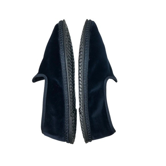 Fifi Venezia Gritti Blue Velvet Slippers Loafers 37 / 6.5 Handmade - Picture 4 of 9